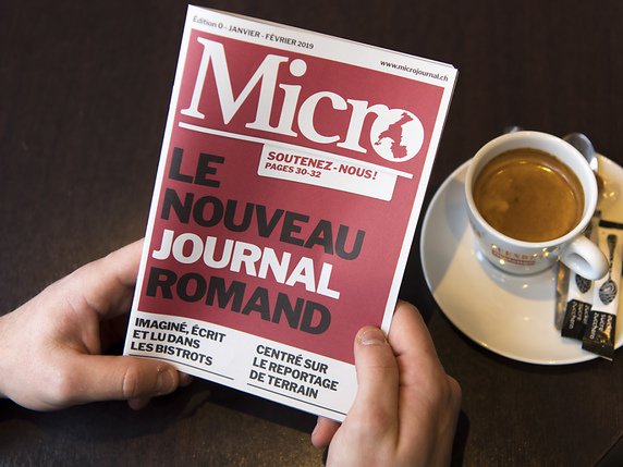 Le journal Micro avait été lancé en mai 2019 (archives). © KEYSTONE/LAURENT GILLIERON