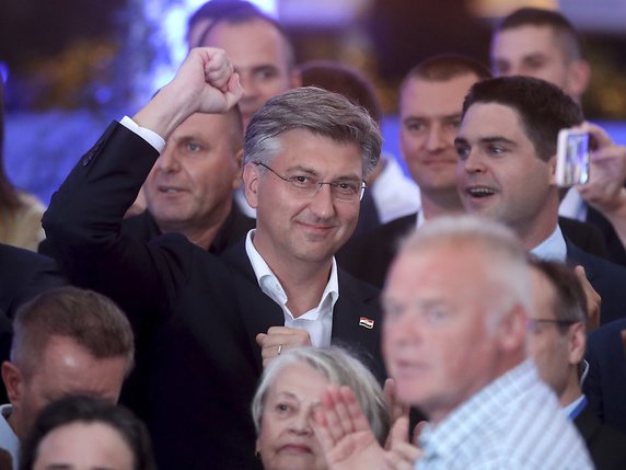 Andrej Plenkovic a revendiqué une "grande victoire" pour son parti conservateur aux élections législatives croates. © KEYSTONE/AP