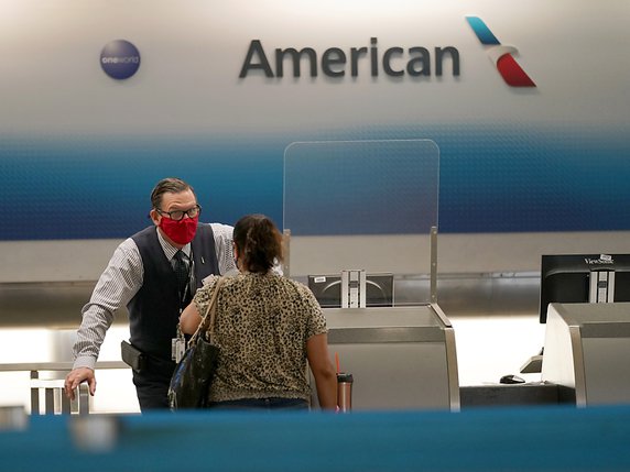 American Airlines va commencer à licencier 19'000 de ses employés. © KEYSTONE/AP/Lynne Sladky